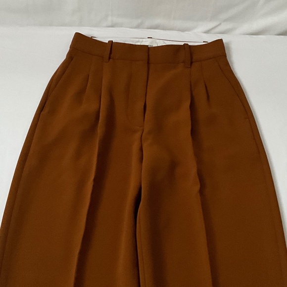 NWOT ARITZIA Wilfred Effortless Wide Leg Pants Size 6 Tall Rust - Picture 2 of 10